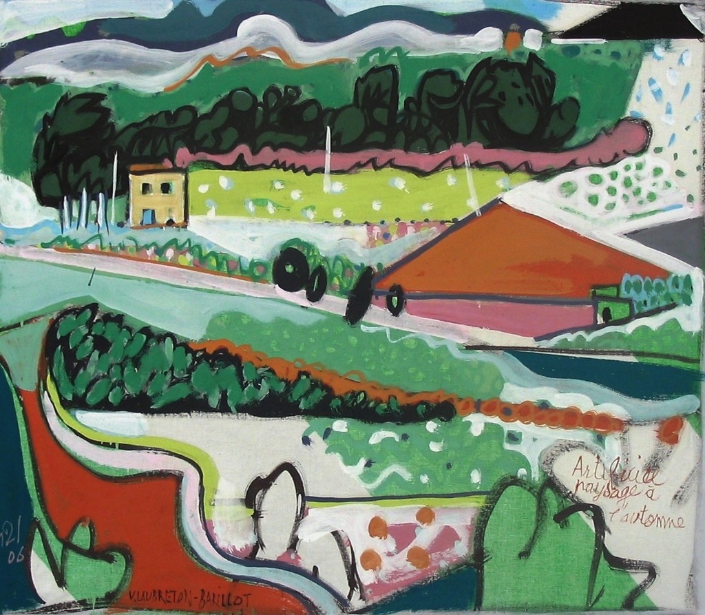 Artificiel paysage à l'automne
