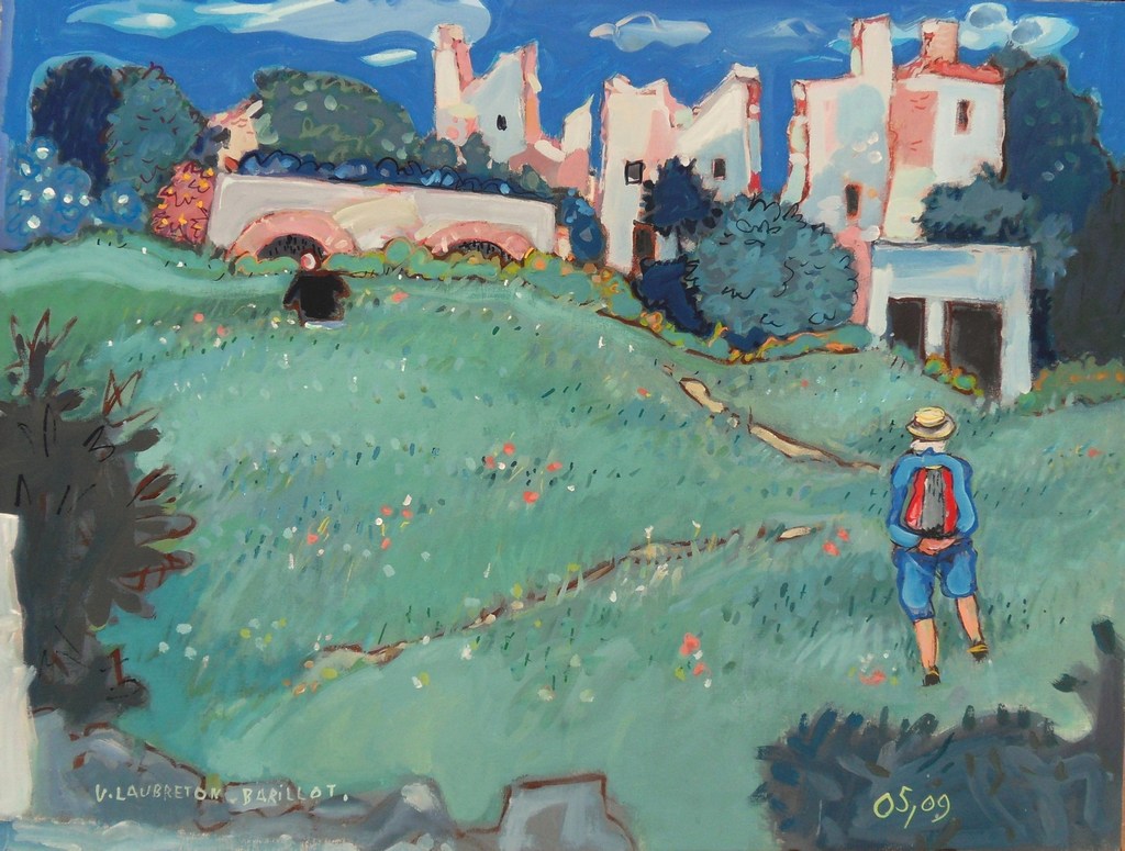 Paysage avec ruines