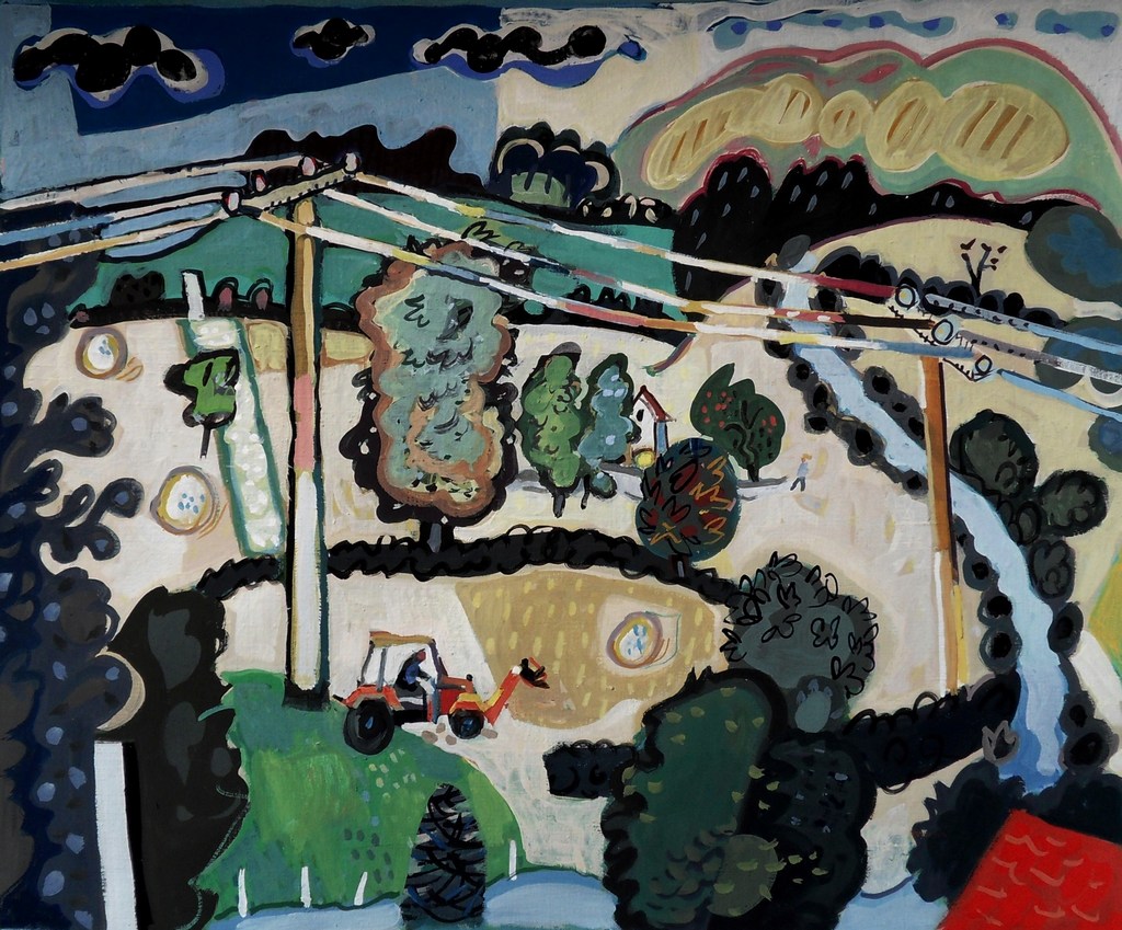 Paysage au tracteur