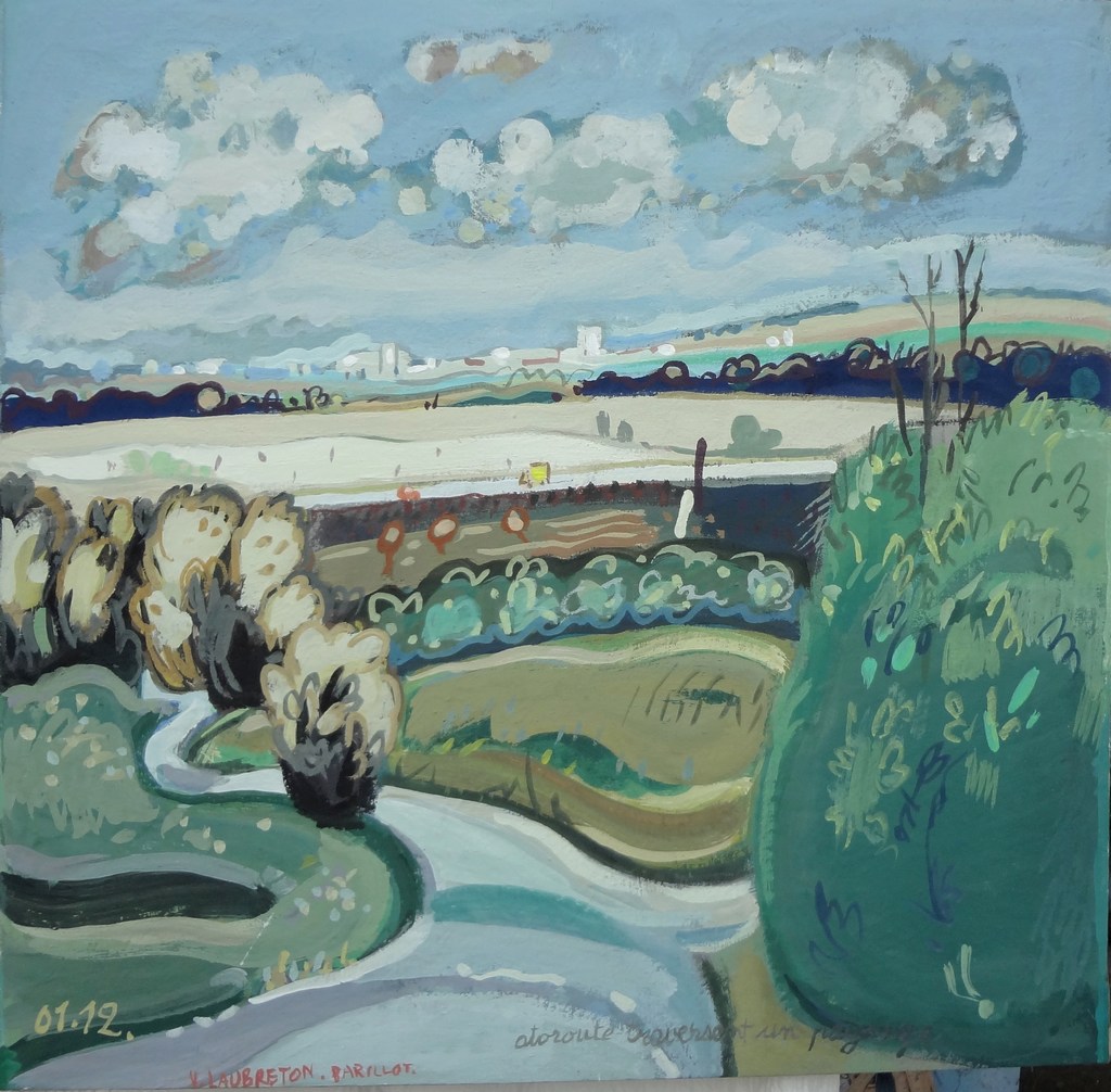 Autoroute traversant un paysage