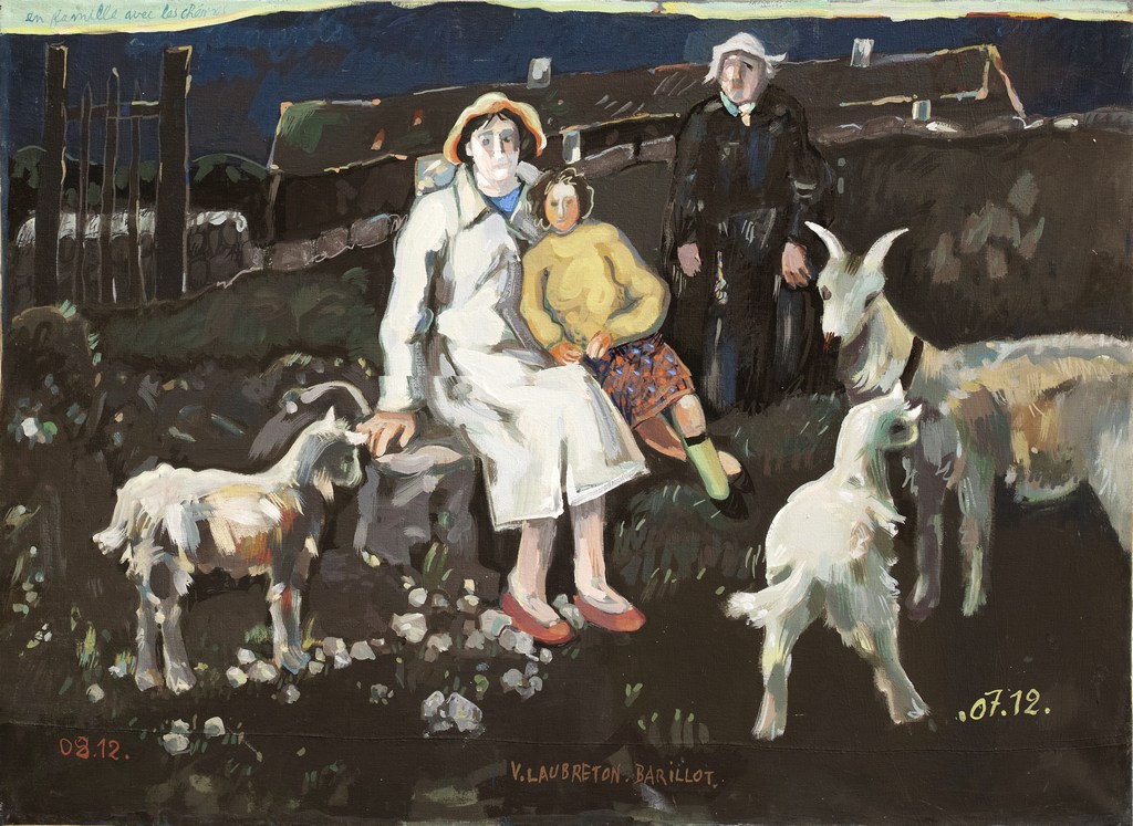 En famille avec les chèvres