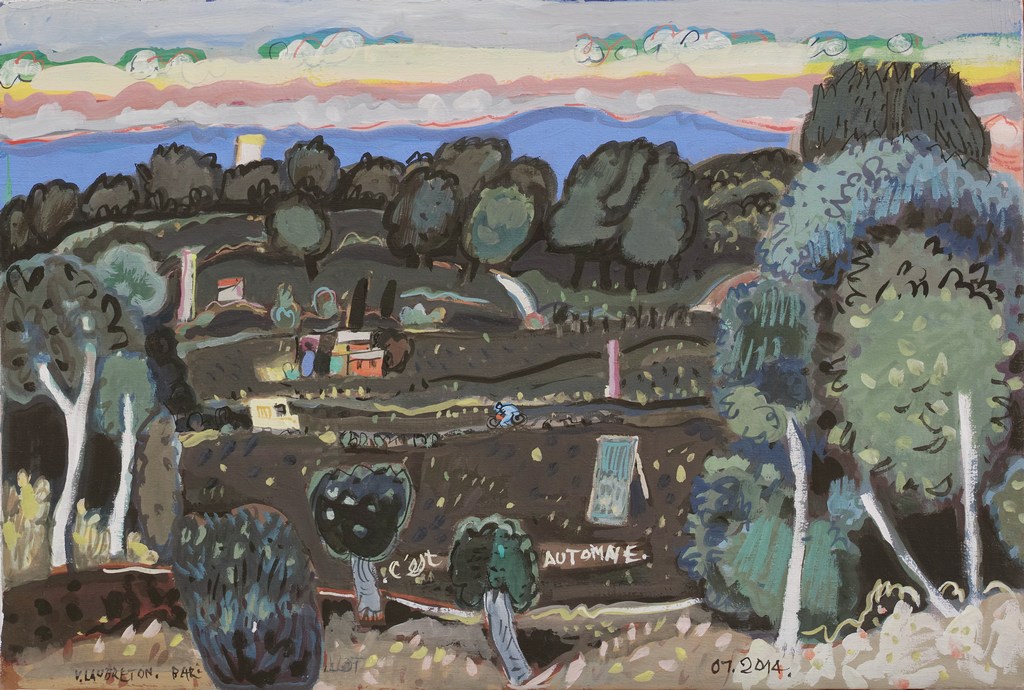 C'est l'automne (paysage au bleu de cobalt)