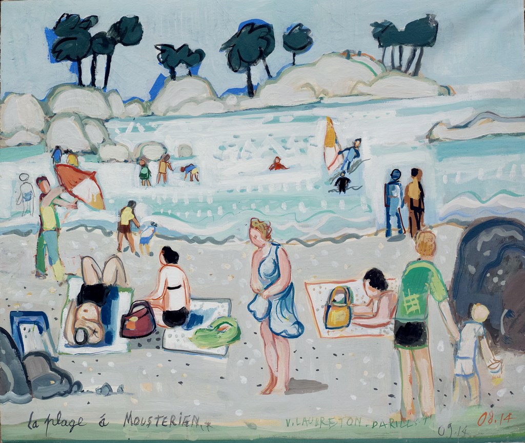 La plage à Mousterian