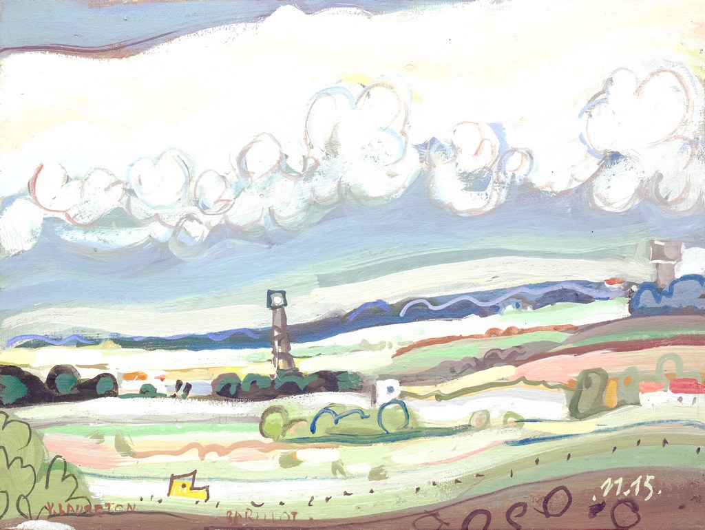 Petit paysage au camion jaune