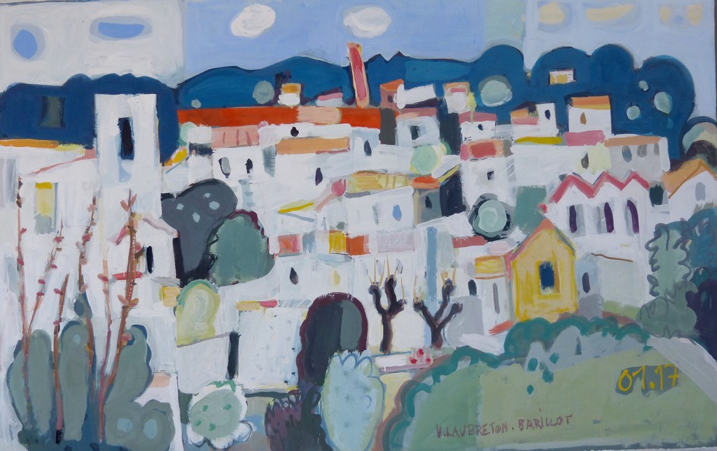 Un village de Provence verte fin d'hiver