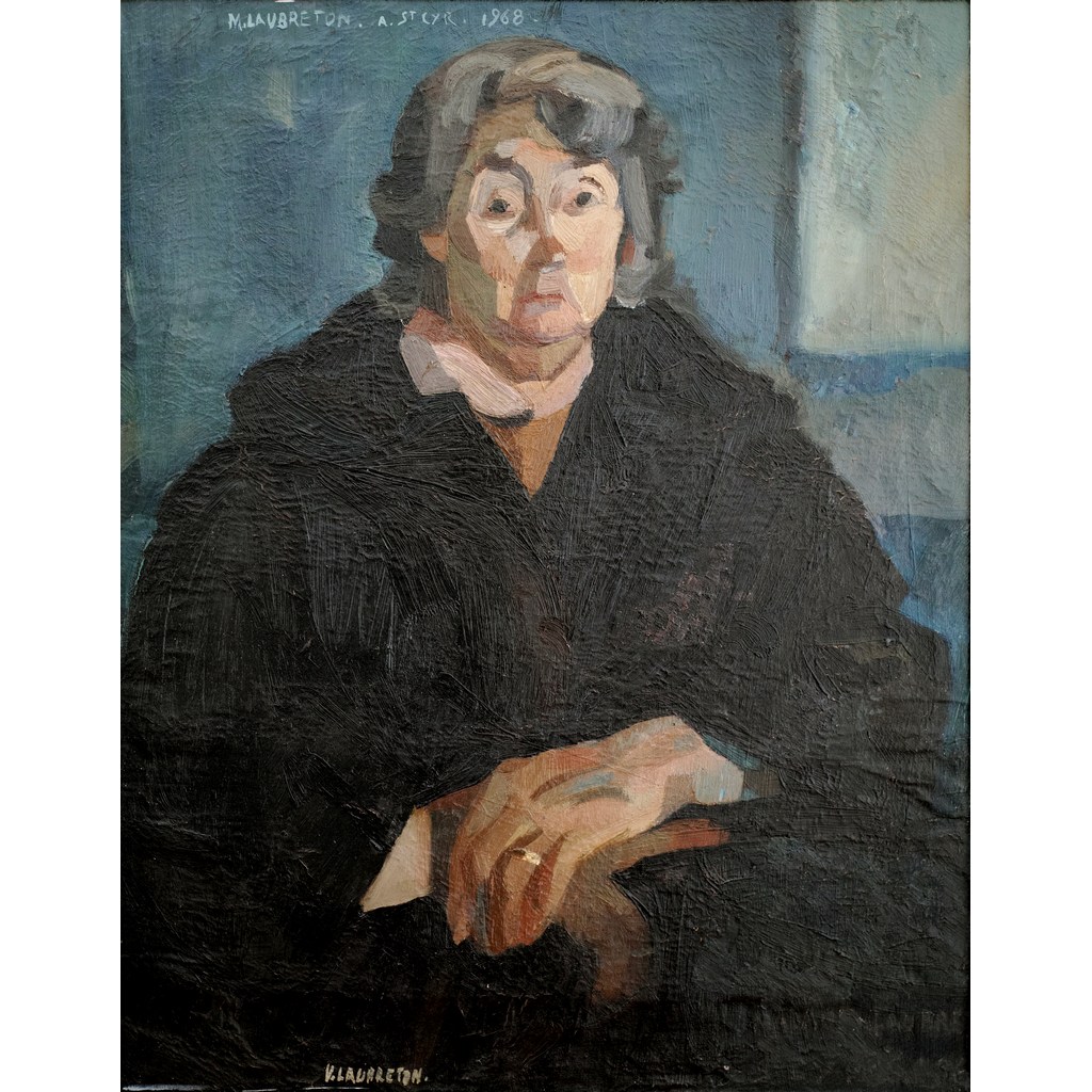 Madame Laubreton au manteau de fourrure